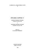 Cover of: Études Coptes V