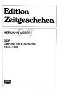 Cover of: DDR, Grundriss der Geschichte, 1945-1981