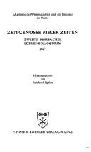 Zeitgenosse vieler Zeiten by Marbacher Loerke-Kolloquium (2nd 1987)
