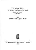 Cover of: Untersuchungen zu den Texten über Pesyntheus: Bischof von Koptos (569-632)