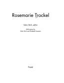 Cover of: Rosemarie Trockel (Art & Design) | Sidra Stitch