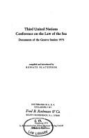 Cover of: Third United Nations Conference on the Law of the Sea: documents of the Geneva Session, 1975