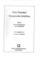 Cover of: Gesammelte Schriften, Bd.2, Nationalsozialismus und Widerstand