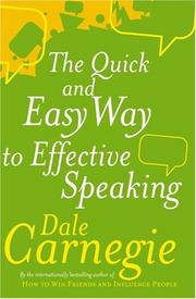 Cover of: The Quick and Easy Way to Effective Speaking by Dale Carnegie