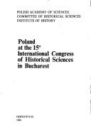 Cover of: Pologne au XVe Congrès international des sciences historiques à Bucarest: études sur l'histoire de la culture de l'Europe centrale-orientale