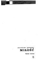 Cover of: Miłość by Bolesław Taborski