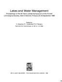 Cover of: Lakes and water management: proceedings of the 30 years jubilee symposium of the Finnish Limnological Society, held in Helsinki, Finland, 22-23 September 1980