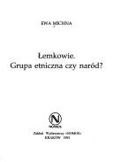 Cover of: Lemkowie: Grupa etniczna czy narod? (Religiologica juventa)