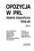 Cover of: Opozycja W Prl