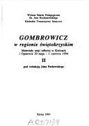 Cover of: Gombrowicz w regionie świętokrzyskim by Jan Pacawski