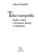 Tekst staropolski by Adam Karpiński