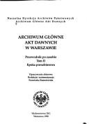 Cover of: Archiwum Glowne Akt Dawnych w Warszawie by 