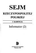 Cover of: Sejm Rzeczypospolitej Polskiej by Poland. Sejm.