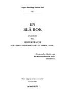 En blå bok by August Strindberg