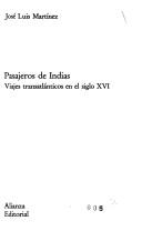 Cover of: Pasajeros de Indias by Martínez, José Luis