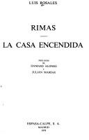 Cover of: Rimas / La casa encendida by Luis Rosales