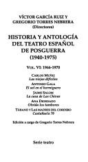 Historia y Antologia del Teatro Español de Posguerra (1940-1975) by Victor Garcia Ruiz