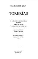 Cover of: Torerías: El gallego y su cuadrilla, Madrid, Toreo de salón y otras páginas taurinas