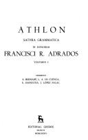 Cover of: Athlon Satvra Grammatica in Honorem Francisco R. Adrados (Homenajes)