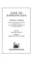 Poesía y prosa by José de Espronceda