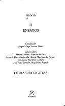 Cover of: Ensayos by Azorín