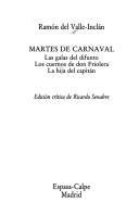 Cover of: Martes de carnaval by Ramón del Valle-Inclán