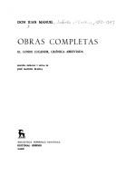 Cover of: Obras completas by Don Juan Manuel