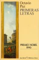 Cover of: Primeras Letras by Octavio Paz