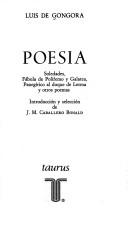 Cover of: Poesia: Soledades, Fabula de Polifemo y Galatea, Panegirico al duque de Lerma y otros poemas (Temas de Espana)