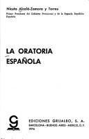 La oratoria española by Niceto Alcalá-Zamora y Torres