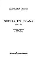 Cover of: Guerra en España, 1936-1953