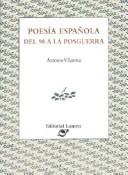 Cover of: Poesía española: del 98 a la posguerra