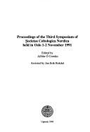 Cover of: Proceedings of the Third Symposium of Societas Celtologica Nordica held in Oslo 1-2 November 1991 (Acta Universitatis Upsaliensis)