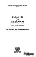 Cover of: The Practice of Drug Abuse Epidemiology, Nos.1and 2