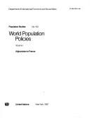 Cover of: World population policies. by 