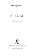 Cover of: Elegia: Obra postuma (Biblioteca breve ; 418 : Poesia)