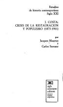 Cover of: J. Costa: crisis de la restauración y populismo (1875-1911)