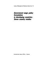 Government wage policy formulation in developing countries