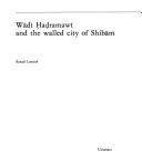 Cover of: Wadi Hadramawt and the Walled City of Shibam/U1561