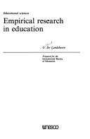 Cover of: Empirical research in education