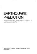Cover of: Earthquake Prediction by UNESCO