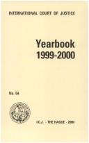 Cover of: Yearbook, 1999-2000: International Court of Justice (International Court of Justice//Yearbook)