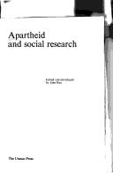 Cover of: Apartheid and social research | 