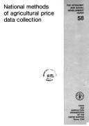 Cover of: National Methods of Agricultural Price Data Collection/F2899