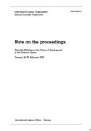 Cover of: Note on the Proceedings by International Labour Organisation., International Labour Organisation.