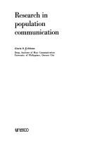 Cover of: Research in population communication