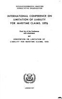 Cover of: International Conference on Limitation of Liability for Maritime Claims, 1976 by International Conference on Limitation of Liability for Maritime Claims (1976 London, England)