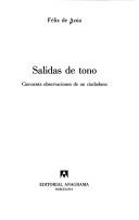 Cover of: Salidas de tono by Félix de Azúa