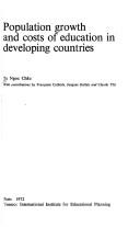 Cover of: Population Growth and Costs of Education in Developing Countries