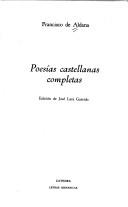 Cover of: Poesías castellanas completas